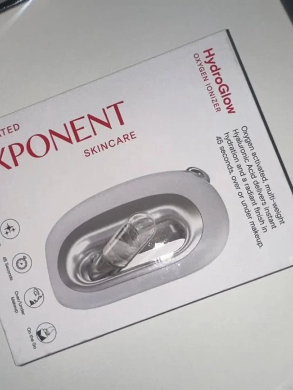 Exponent HydroGlow Oxygen Ionizer Skincare Device
